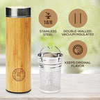 Leaflife Premium Bamboo Tea Infuser Bottle - Image 4
