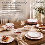 Sango 12-Piece Stoneware Dinnerware Set - Image 3