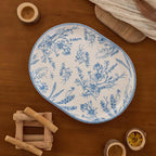 Bico Blue Garden Toile De Jouy 16 plus 12 inch Oval Platters Set, Microwave and - Image 6