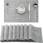 Leetaltree Linen Grey Placemats Set of 8 by Leetaltree-ArtatEveryTable
