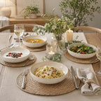8 inch Pasta Bowls Set of 4, 22 Oz Ceramic Serving Bowls, Large Porcelain - Image 6