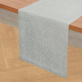 Solino Home 100% Pure Linen Table Runner Chambray Grey, Athena 14 x 108 in | by SolinoHome
