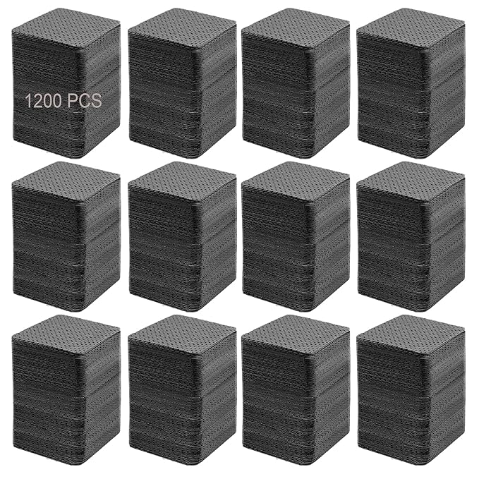 1200PCS Nail Wipes, Lint Free Nail Wipes Lint Free Wipes,Glue Wipes for Eyelash Extension,Soft Gel Nail Polish Remover Pads Wipes Lint Free Cotton Pads Wipes Non-woven Fabric Glue Cleaning Wipe, Black