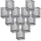 Segarty Pen Cup Holder, 12 Pack Square Silver Pen Holder by Segarty