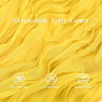 8 Pack Yellow Cheesecloth Table Runner 17x108 inch Rustic Gauze Table Runner - Image 3