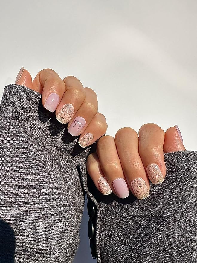 NOVA, Female Founded, Semi Cured Gel Nail Strips (Lady Lilac) - The 10 Minute Manicure. Salon-Quality, Works w/Any Lamp, Easy to Apply - Incl. Nail File & Stick (Lady Lilac)