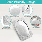 Silver Serving Trays, 13.7 x 8.5 Inch - Image 8