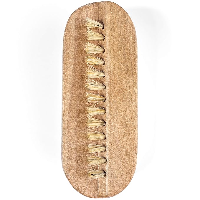 GranNaturals Toe & Finger Nail Brush - Hand & Foot Brush for Cleaning Fingernail and Toenail Cuticle - Natural Wooden and Bristle Scrubber Tool for Gardeners, Mechanics, Salon - Manicure + Pedicure