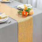 Snowkingdom 2 Pcs Gold Table Runner 11x 108 Inch Thin Mesh Sparkle Glitter - Image 6