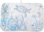 Nautical Coastal Dish Drying Mat by Unknown