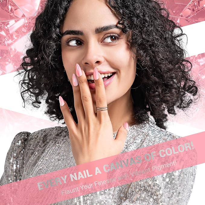 MelodySusie Pink Shimmer Glitter Gel Nail Polish,0.5fl oz Soak Off UV LED Translucent Jelly Glitter Pink Sheer Gel Polish Gift for Women Nail Art Manicure Salon DIY Nail Design Decoration at Home-1182