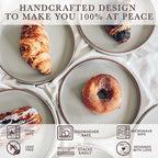 MORA Ceramic Flat Plates Set of 6-8 in - Image 4