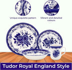 Tudor Royal 16-Piece Porcelain Round Dinnerware Set, Service - Image 3