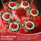 WILLBOND Leaf Napkin Rings Holders Fall Party Napkin Rings - Image 7