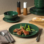 Gibson Home Simple Essential 12 Piece Plates and Bowls Porcelain Solid Color - Image 2