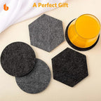 Urbanstrive 6 PCS Coasters, Eco-Friendly 100% Biodegradable Absorbent Felt - Image 4