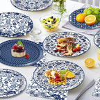 48 Pcs Blue and White Floral Party Paper Plates -7 Inch Disposable Vintage - Image 9