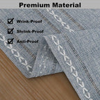 Gernaice 2PCS Boho Table Runner, Rustic Cotton Linen Farmhouse Table Runners - Image 4