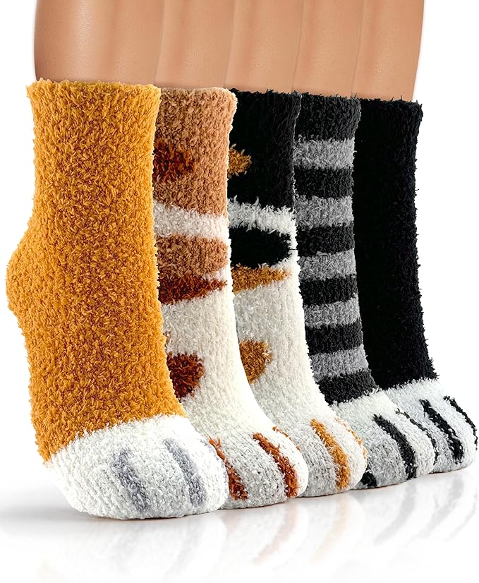 TEHOOK Warm & Cozy Gifts for Women, Stocking Stuufers, Fluffy Fuzzy Plush Sleeping Slipper Socks - Soft Warm Fabric