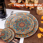 60PCS Bohemian Plastic Plates - Image 2