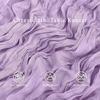8 Pack Lavender Cheesecloth Table Runner 17x108 inch Boho Gauze Cheese Cloth - Image 3