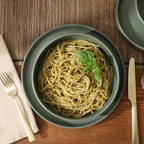 Gibson Elite Deerfield 16-Piece Stoneware Dinnerware Set – Matte Green - Image 7