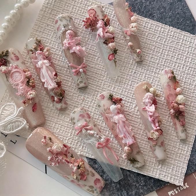 3D Angel Nail Art Molds Virgin Mary Design, Silicone Nails Tool Y2k Decoration