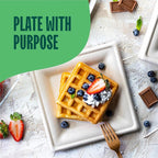 100% Compostable Square Paper Plates - Image 3