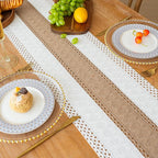 Boho Table Runner for Fall Home Decor 12x72 Burlap - Image 7