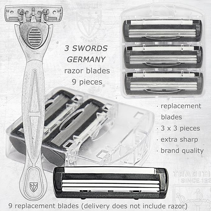 3 Swords Germany - Replacement blades for Men's Travel Set