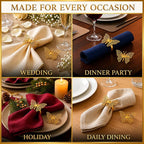 Gold Napkin Rings Set of 12 – Butterfly Design – Decorative Napkin Rings Gold - Image 7