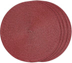 FunWheat Round Braided Placemats Set of 4 Table Mats by FunWheat