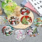 Ekuxom 8 PCS Christmas Diamond Art Coasters - Image 2