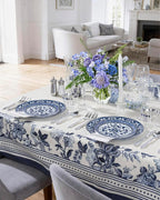 175 Pcs Blue Plates for Party & Wedding | Floral Disposable Dinnerware Set. - Image 2