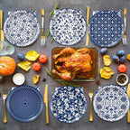 48 Pcs Blue and White Floral Party Paper Plates -7 Inch Disposable Vintage - Image 6