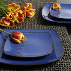 Gibson Elite Soho Lounge Square Reactive Glaze Stoneware Dinnerware Set - Image 6