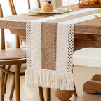 Boho Table Runner for Fall Home Decor 12x72 Burlap - Image 6