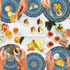 100PCS Boho Paper Plates 7Inch & 9Inch, Vintage Bohemian Disposable Dinnerware - Image 6