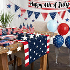4th of July Decorations, Patriotic USA Stars Table Runner - Image 3