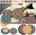 ijbnhd 8 Pcs Mandala Diamond Art Coasters Kits - Image 2