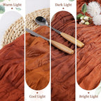 AGIRL 12 Pack Terracotta Cheesecloth Table Runner 10FT Fall Boho Home Decor | - Image 5