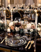 Nervure 600Pcs Clear and Gold Plastic Plates, Dinnerware Set - Image 7