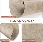 Round Faux Leather Placemats and Coasters, Reversible Heat Resistant Non-Slip - Image 6