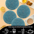 Handmade Beaded Bar Drink Tabletop Protection Coasters - Image 2