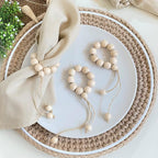 Handmade Napkin Ring with Wood Beads & Jute Twine - Image 9
