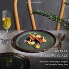HaWare Stoneware Dinner Plates Set of 6, Reactive Glaze Dinnerware - Image 6
