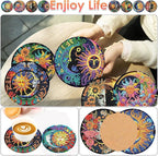 ijbnhd 8 Pcs Sun & Moon Diamond Art Coasters - Image 2