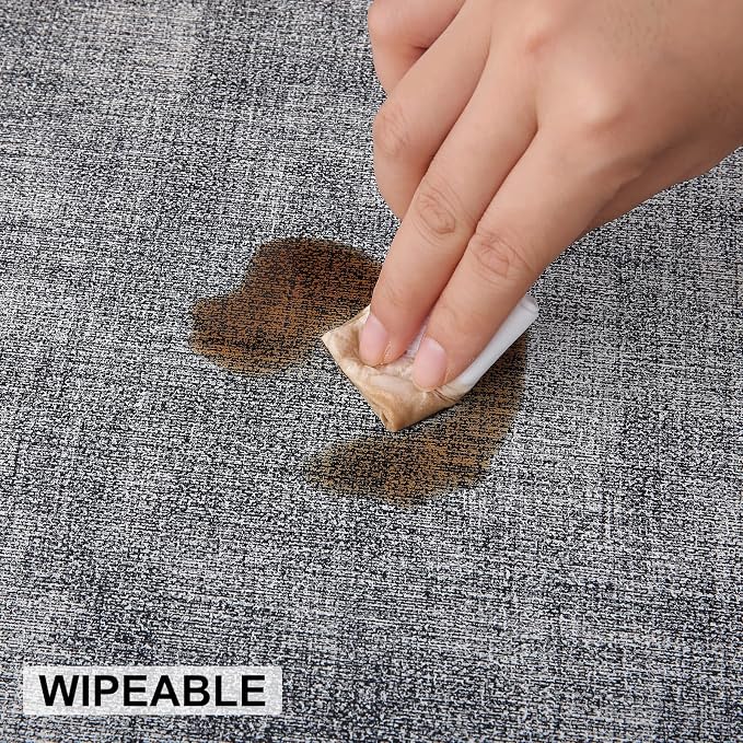 Faux Leather Heat Resistant Placemats 6 Packs, Waterproof Wipeable Dining PU - Image 5