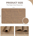NCUE Vinyl Placemats Set of 8, Heat Resistant, Nonslip Faux Leather Waterproof - Image 4