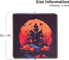Marble Coasters Square Leather Drinks Coaster Set - Image 4